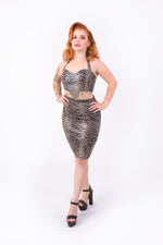 What's Good? Bodycon Skirt [FAUX LEOPARD LEATHER]